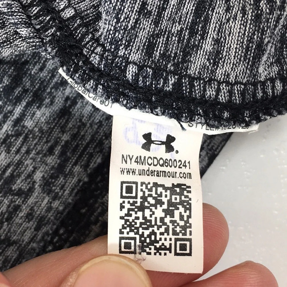 Under Armour Gray Black Space Dye Quarter Zip Pullover Top Women's Medium Loose - Picture 8 of 12